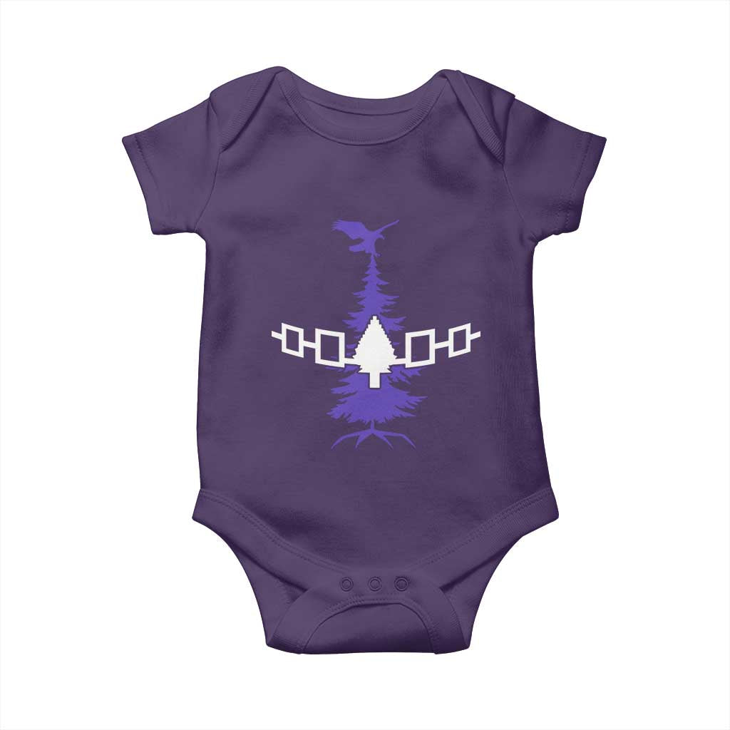 Iroquois Flag Haudenosaunee Iroquoian Native American Tribe Tree of Life Baby Onesie TS11 Purple Print Your Wear