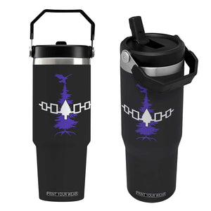 Iroquois Flag Haudenosaunee Iroquoian Native American Tribe Tree of Life Flip Straw Tumbler TS11 One Size: 30 oz Black Print Your Wear