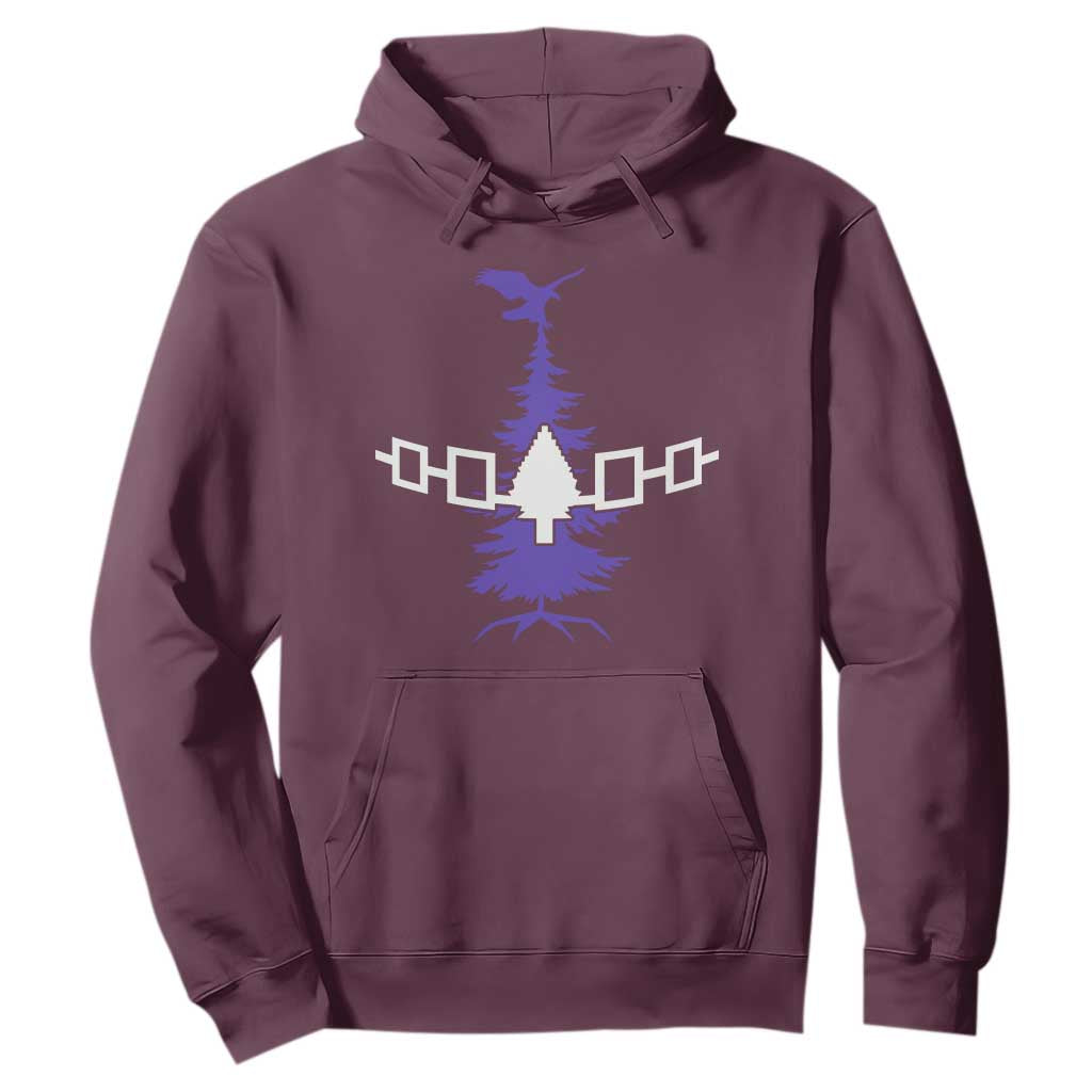 Iroquois Flag Haudenosaunee Iroquoian Native American Tribe Tree of Life Hoodie TS11 Maroon Print Your Wear