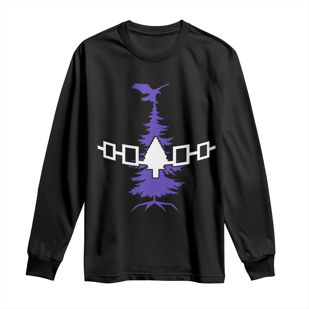 Iroquois Flag Haudenosaunee Iroquoian Native American Tribe Tree of Life Long Sleeve Shirt TS11 Black Print Your Wear