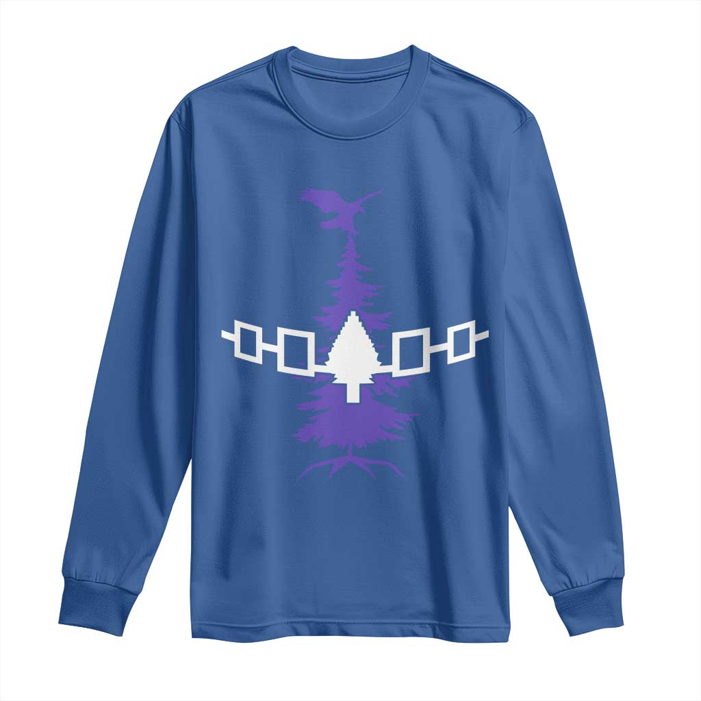 Iroquois Flag Haudenosaunee Iroquoian Native American Tribe Tree of Life Long Sleeve Shirt TS11 Royal Blue Print Your Wear