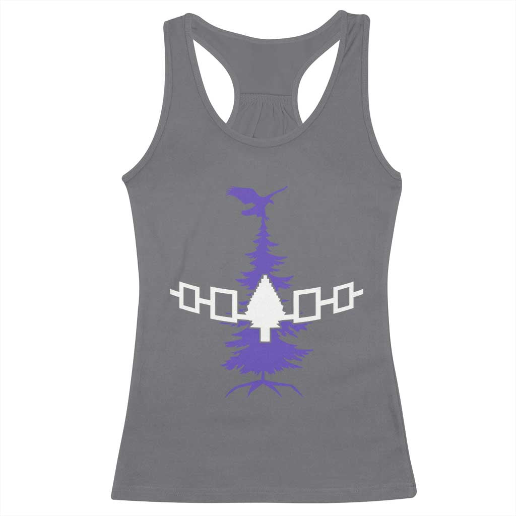 Iroquois Flag Haudenosaunee Iroquoian Native American Tribe Tree of Life Racerback Tank Top TS11 Charcoal Print Your Wear