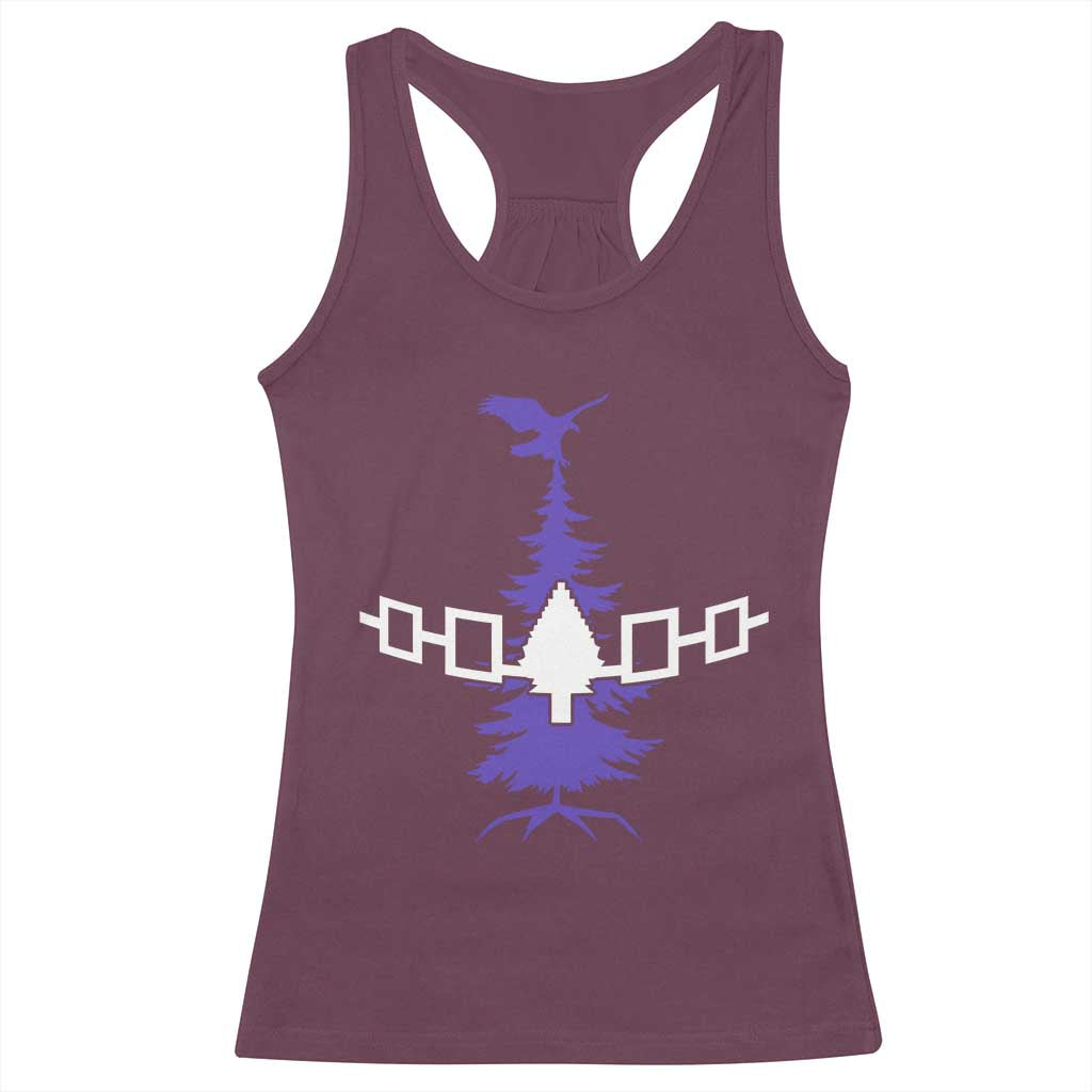 Iroquois Flag Haudenosaunee Iroquoian Native American Tribe Tree of Life Racerback Tank Top TS11 Maroon Print Your Wear