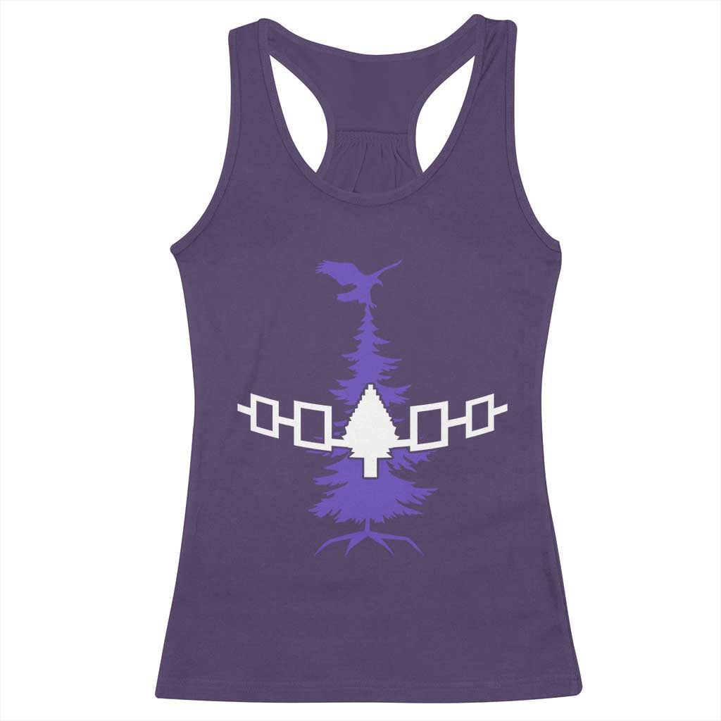 Iroquois Flag Haudenosaunee Iroquoian Native American Tribe Tree of Life Racerback Tank Top TS11 Purple Print Your Wear