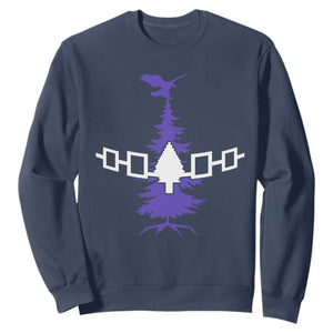 Iroquois Flag Haudenosaunee Iroquoian Native American Tribe Tree of Life Sweatshirt TS11 Navy Print Your Wear