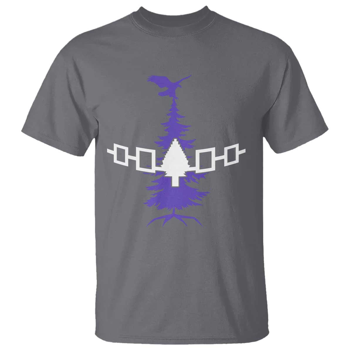 Iroquois Flag Haudenosaunee Iroquoian Native American Tribe Tree of Life T Shirt TS11 Charcoal Print Your Wear