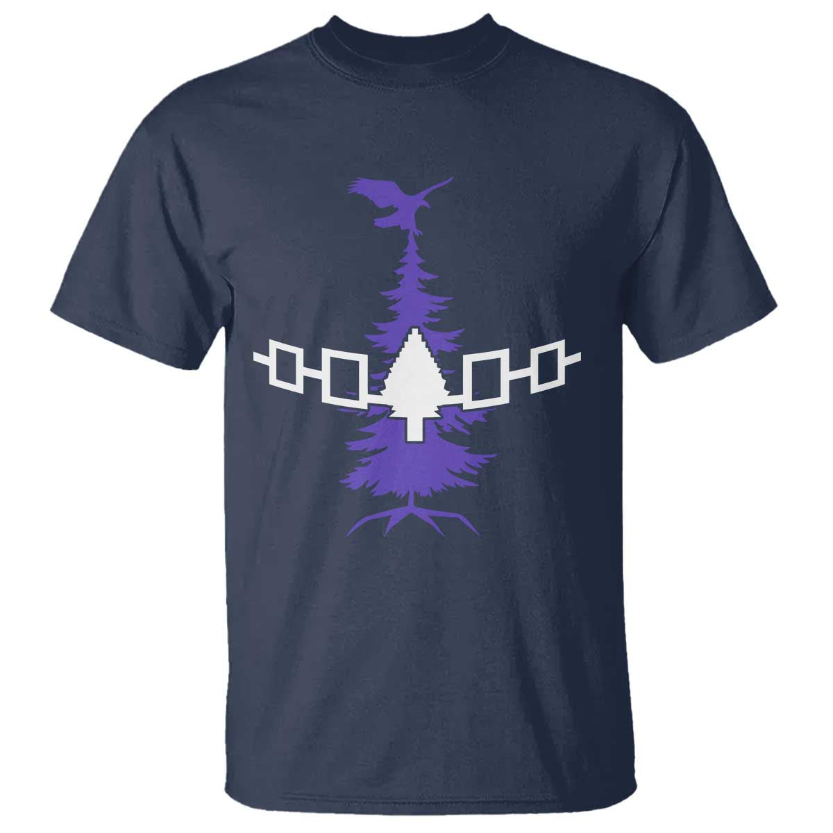 Iroquois Flag Haudenosaunee Iroquoian Native American Tribe Tree of Life T Shirt TS11 Navy Print Your Wear
