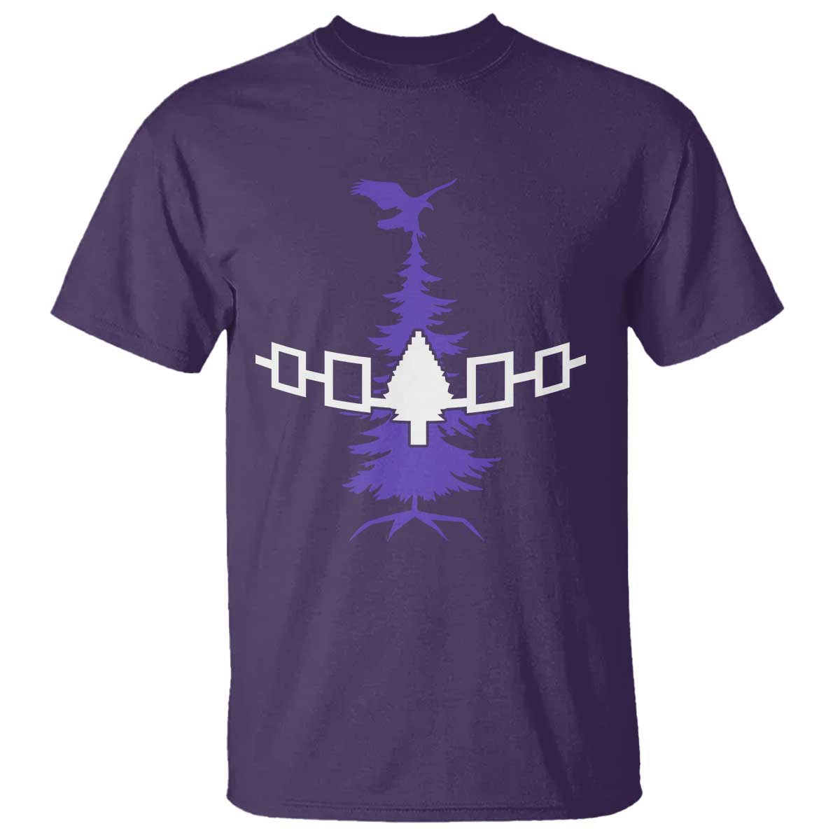 Iroquois Flag Haudenosaunee Iroquoian Native American Tribe Tree of Life T Shirt TS11 Purple Print Your Wear