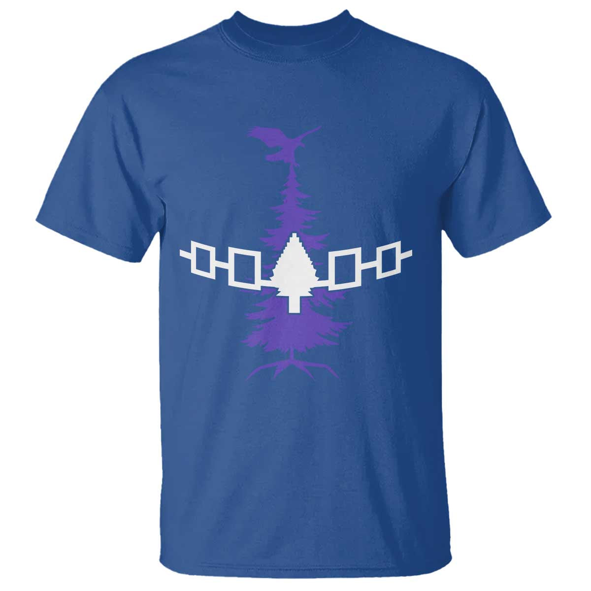 Iroquois Flag Haudenosaunee Iroquoian Native American Tribe Tree of Life T Shirt TS11 Royal Blue Print Your Wear