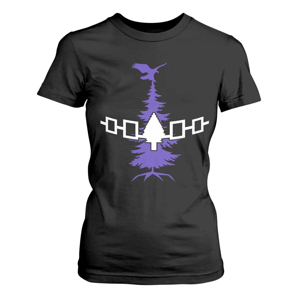 Iroquois Flag Haudenosaunee Iroquoian Native American Tribe Tree of Life T Shirt For Women TS11 Black Print Your Wear