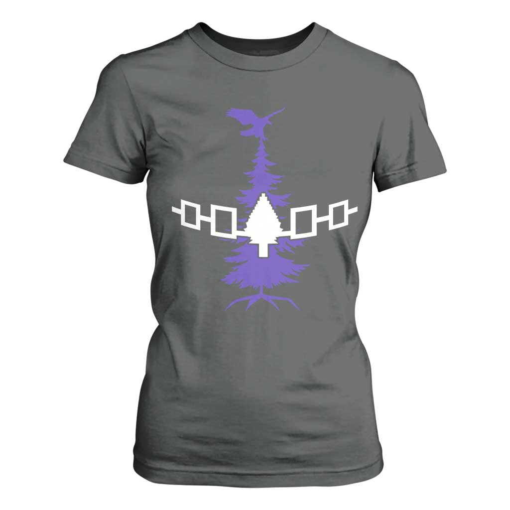 Iroquois Flag Haudenosaunee Iroquoian Native American Tribe Tree of Life T Shirt For Women TS11 Dark Heather Print Your Wear