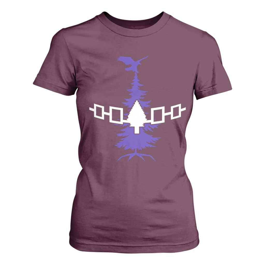 Iroquois Flag Haudenosaunee Iroquoian Native American Tribe Tree of Life T Shirt For Women TS11 Maroon Print Your Wear