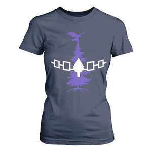 Iroquois Flag Haudenosaunee Iroquoian Native American Tribe Tree of Life T Shirt For Women TS11 Navy Print Your Wear