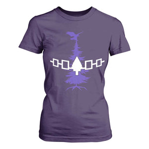 Iroquois Flag Haudenosaunee Iroquoian Native American Tribe Tree of Life T Shirt For Women TS11 Purple Print Your Wear