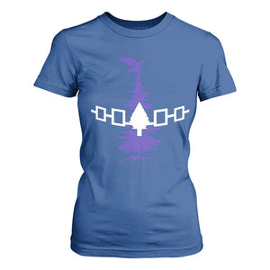 Iroquois Flag Haudenosaunee Iroquoian Native American Tribe Tree of Life T Shirt For Women TS11 Royal Blue Print Your Wear