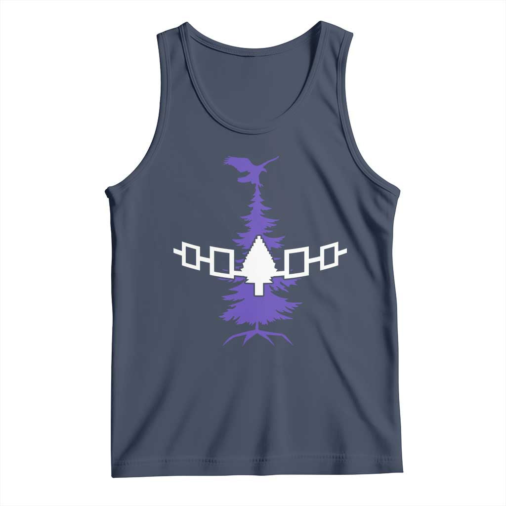 Iroquois Flag Haudenosaunee Iroquoian Native American Tribe Tree of Life Tank Top TS11 Navy Print Your Wear