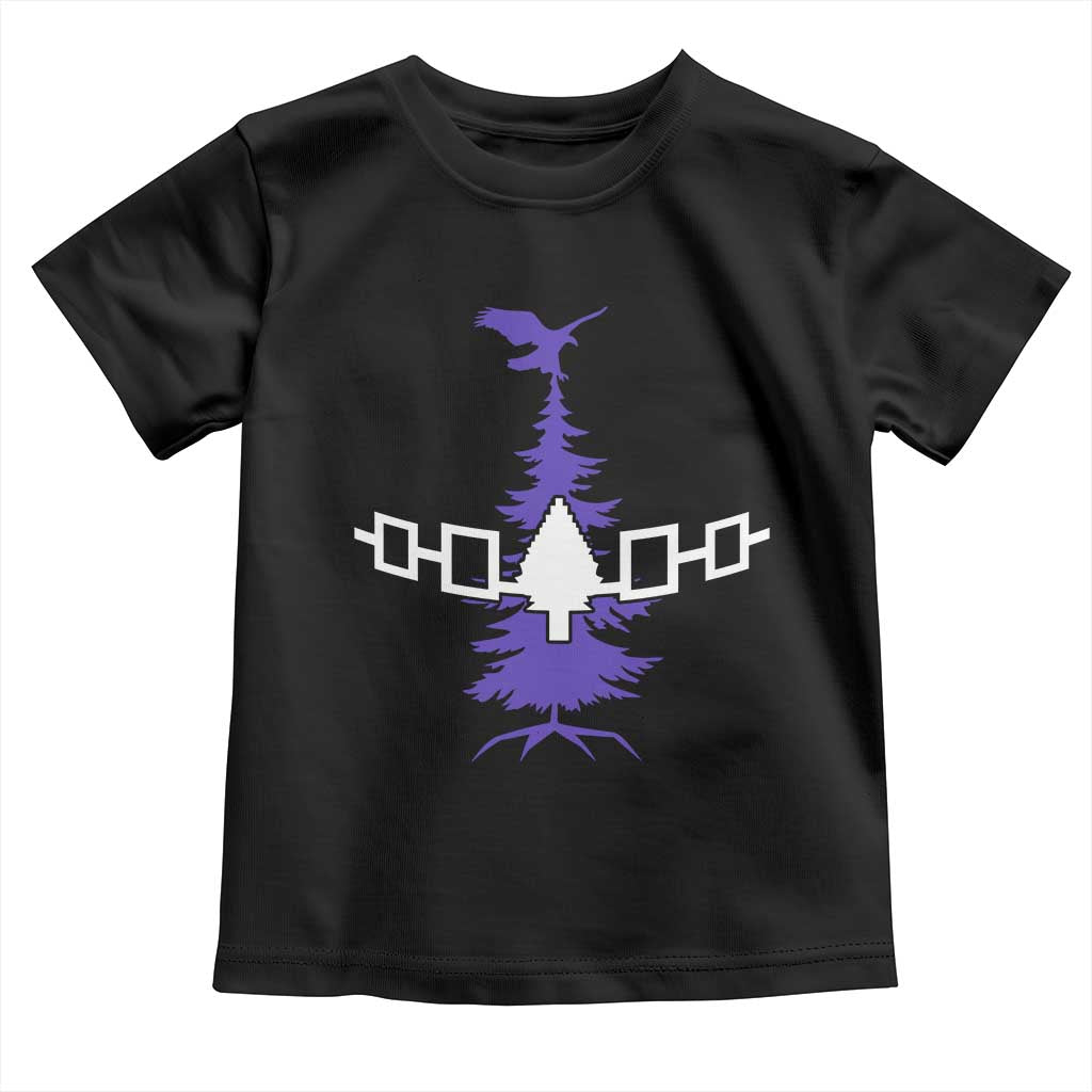 Iroquois Flag Haudenosaunee Iroquoian Native American Tribe Tree of Life Toddler T Shirt TS11 Black Print Your Wear