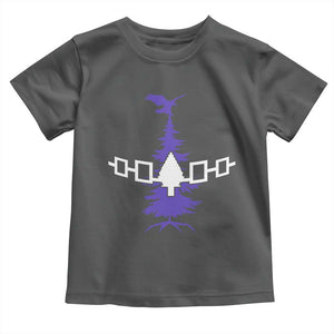 Iroquois Flag Haudenosaunee Iroquoian Native American Tribe Tree of Life Toddler T Shirt TS11 Dark Heather Print Your Wear