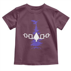Iroquois Flag Haudenosaunee Iroquoian Native American Tribe Tree of Life Toddler T Shirt TS11 Maroon Print Your Wear