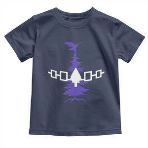 Iroquois Flag Haudenosaunee Iroquoian Native American Tribe Tree of Life Toddler T Shirt TS11 Navy Print Your Wear