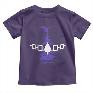 Iroquois Flag Haudenosaunee Iroquoian Native American Tribe Tree of Life Toddler T Shirt TS11 Purple Print Your Wear