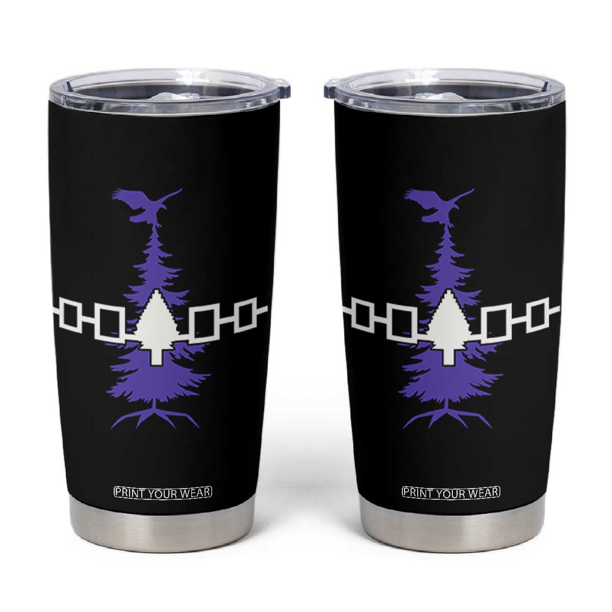 Iroquois Flag Haudenosaunee Iroquoian Native American Tribe Tree of Life Tumbler Cup TS11 Black Print Your Wear