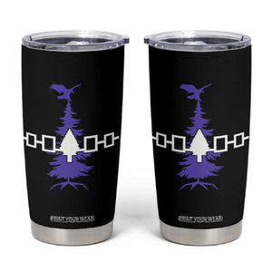 Iroquois Flag Haudenosaunee Iroquoian Native American Tribe Tree of Life Tumbler Cup TS11 Black Print Your Wear