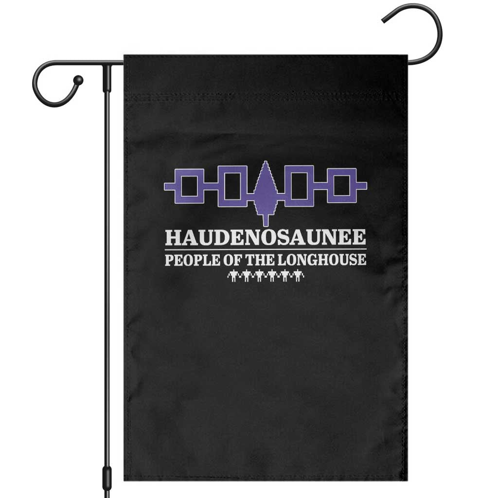 Proud Haudenosaunee Garden Flag Iroquois Flag People Of The Longhouse TS11 Black Print Your Wear