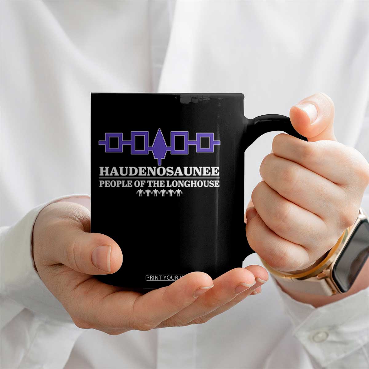 Proud Haudenosaunee Coffee Mug Iroquois Flag People Of The Longhouse TS11 Print Your Wear