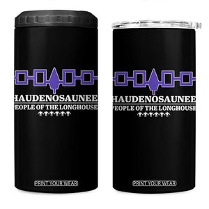 Proud Haudenosaunee 4 in 1 Can Cooler Tumbler Iroquois Flag People Of The Longhouse TS11 One Size: 16 oz Black Print Your Wear