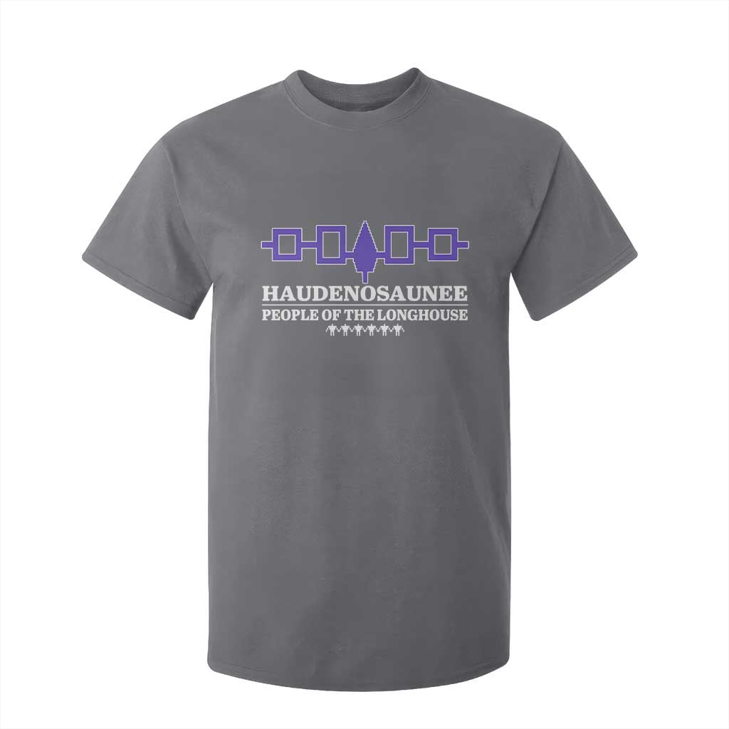 Proud Haudenosaunee T Shirt For Kid Iroquois Flag People Of The Longhouse TS11 Charcoal Print Your Wear