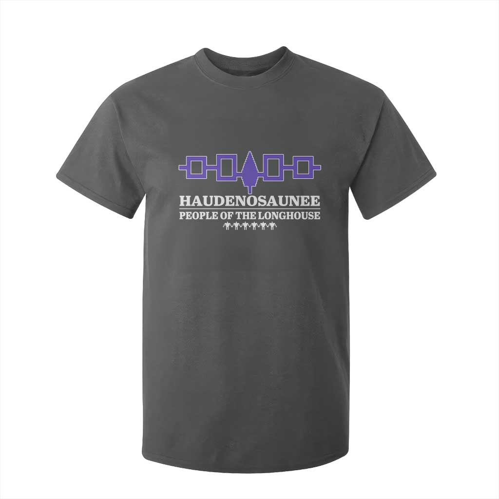 Proud Haudenosaunee T Shirt For Kid Iroquois Flag People Of The Longhouse TS11 Dark Heather Print Your Wear