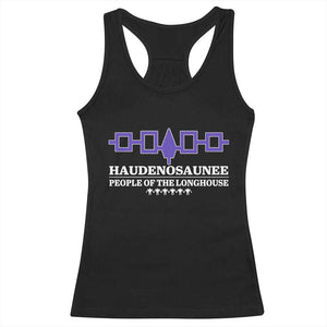 Proud Haudenosaunee Racerback Tank Top Iroquois Flag People Of The Longhouse TS11 Black Print Your Wear