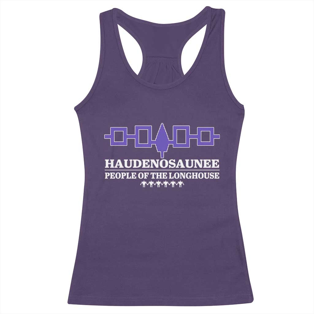 Proud Haudenosaunee Racerback Tank Top Iroquois Flag People Of The Longhouse TS11 Purple Print Your Wear