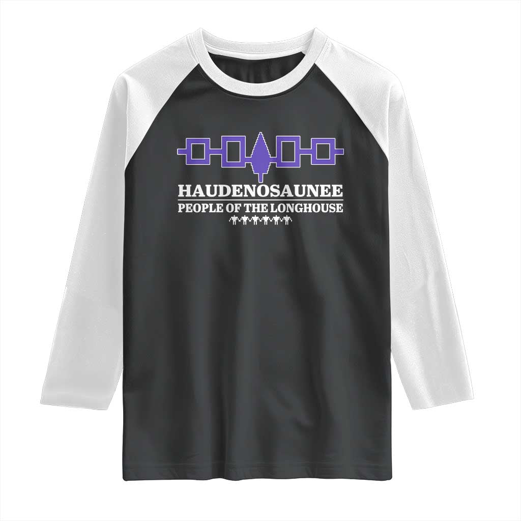 Proud Haudenosaunee Raglan Shirt Iroquois Flag People Of The Longhouse TS11 Black White Print Your Wear