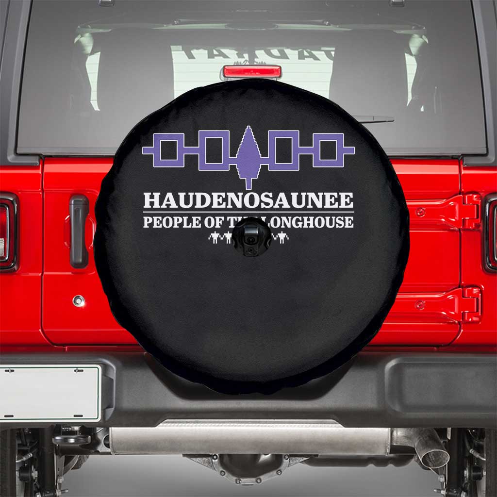 Proud Haudenosaunee Spare Tire Cover Iroquois Flag People Of The Longhouse TS11 Black Print Your Wear