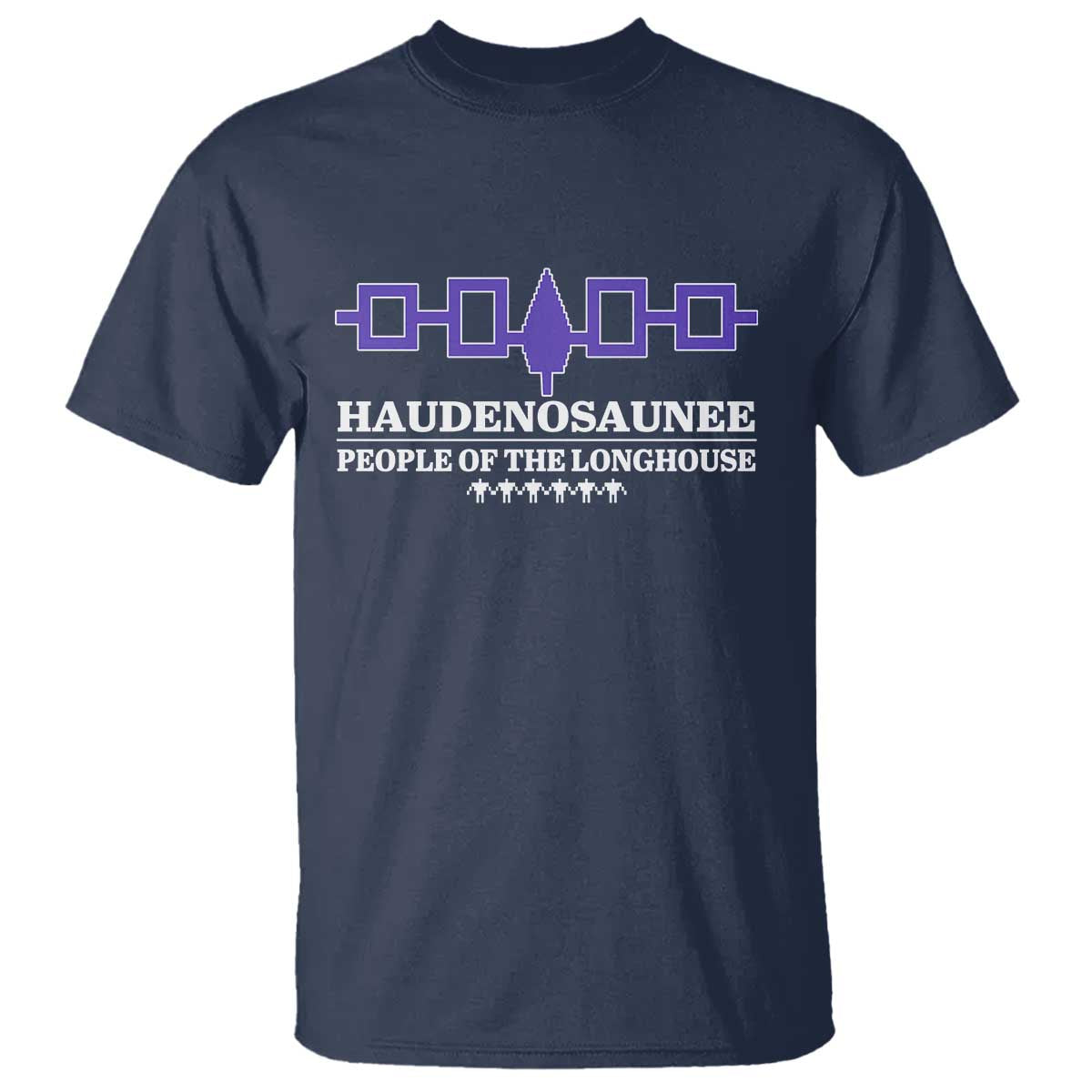 Proud Haudenosaunee T Shirt Iroquois Flag People Of The Longhouse TS11 Navy Print Your Wear