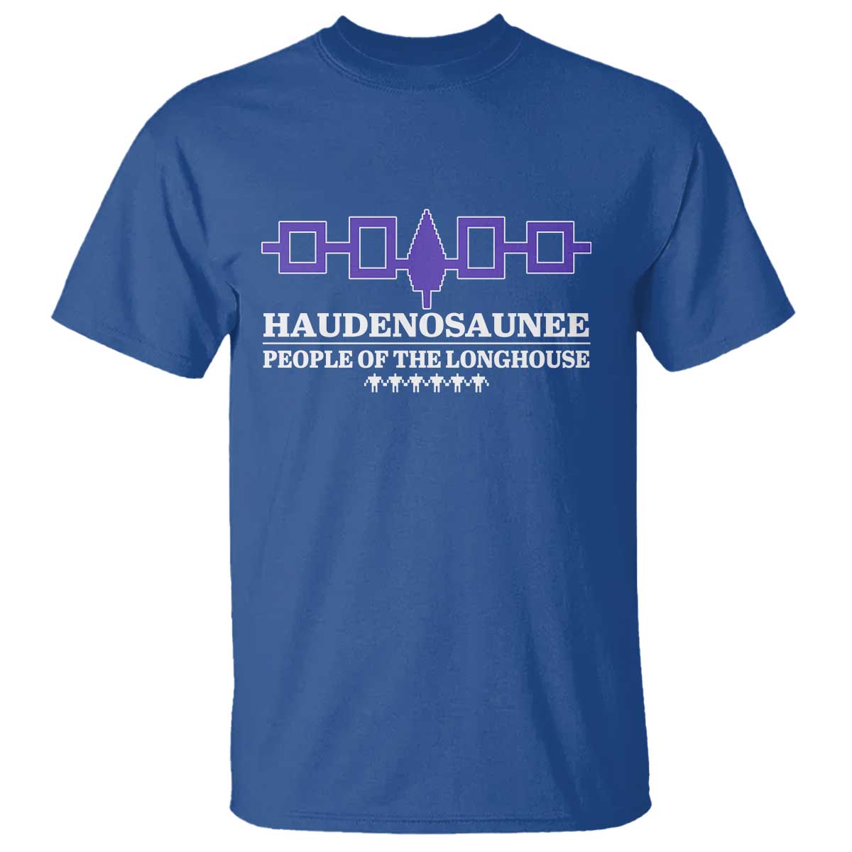 Proud Haudenosaunee T Shirt Iroquois Flag People Of The Longhouse TS11 Royal Blue Print Your Wear