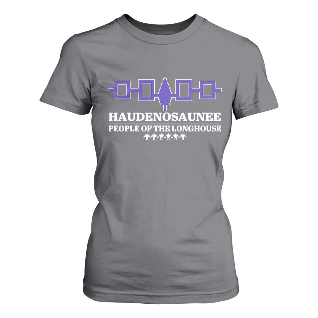 Proud Haudenosaunee T Shirt For Women Iroquois Flag People Of The Longhouse TS11 Charcoal Print Your Wear