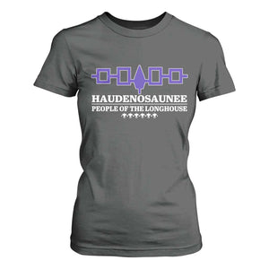 Proud Haudenosaunee T Shirt For Women Iroquois Flag People Of The Longhouse TS11 Dark Heather Print Your Wear