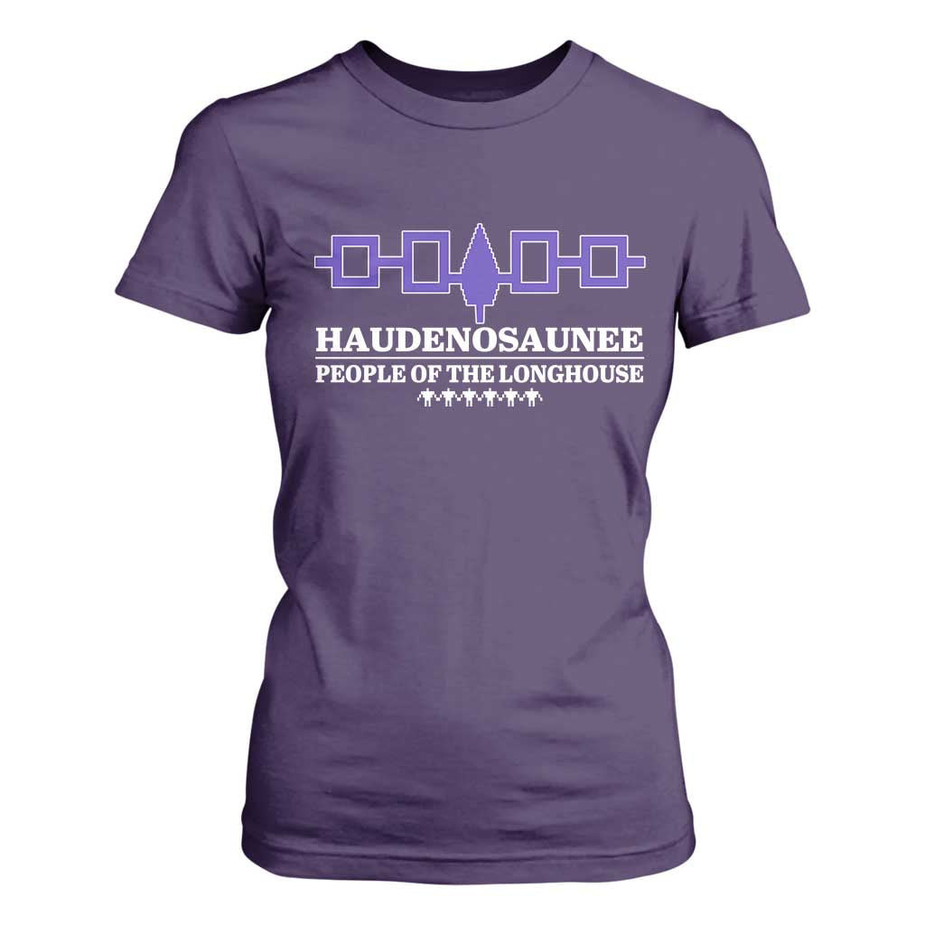 Proud Haudenosaunee T Shirt For Women Iroquois Flag People Of The Longhouse TS11 Purple Print Your Wear