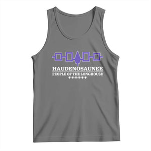 Proud Haudenosaunee Tank Top Iroquois Flag People Of The Longhouse TS11 Black Heather Print Your Wear