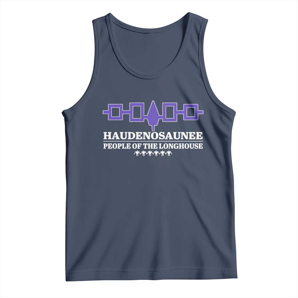 Proud Haudenosaunee Tank Top Iroquois Flag People Of The Longhouse TS11 Navy Print Your Wear