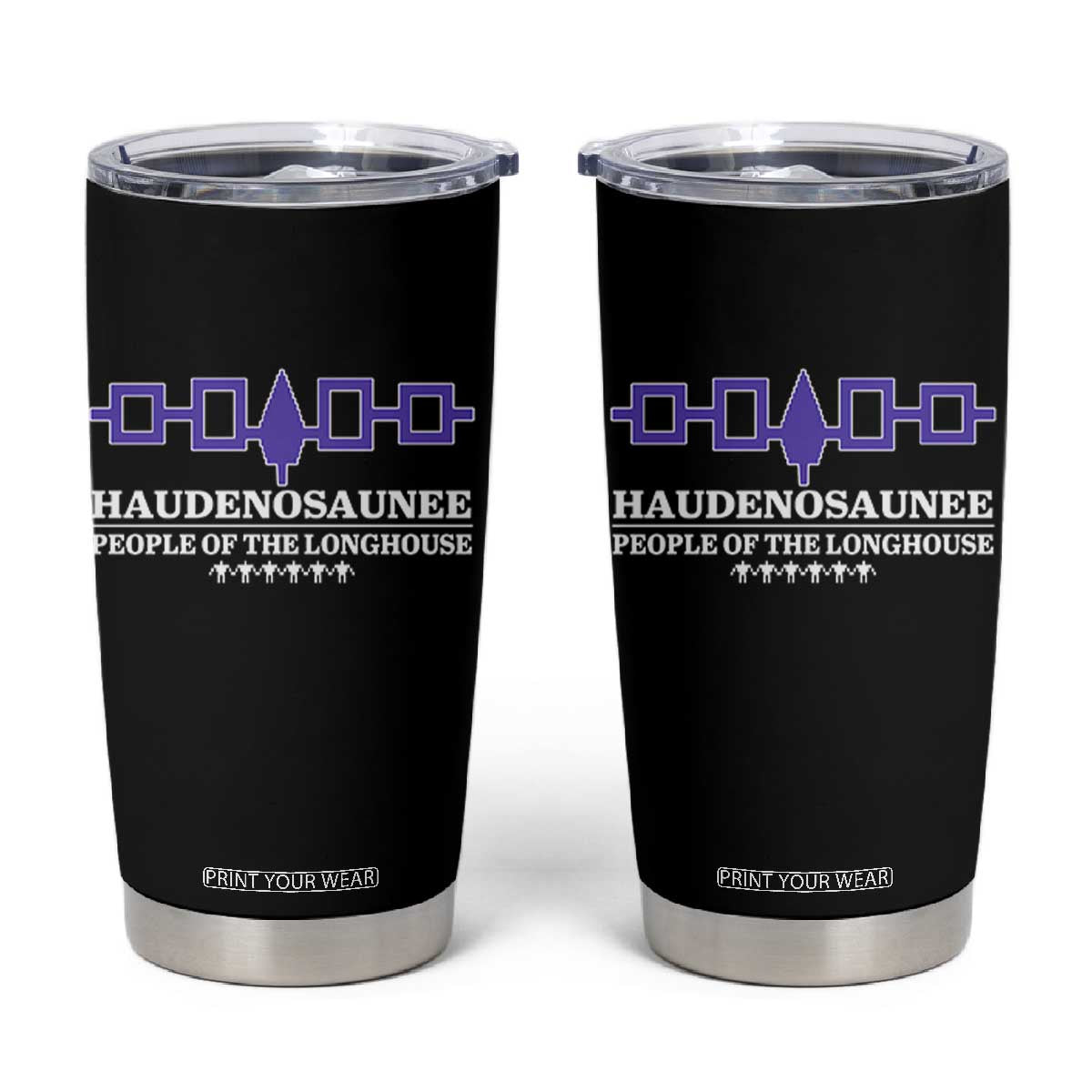 Proud Haudenosaunee Tumbler Cup Iroquois Flag People Of The Longhouse TS11 Black Print Your Wear