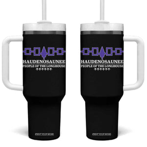 Proud Haudenosaunee Tumbler With Handle Iroquois Flag People Of The Longhouse TS11 One Size: 40 oz Black Print Your Wear