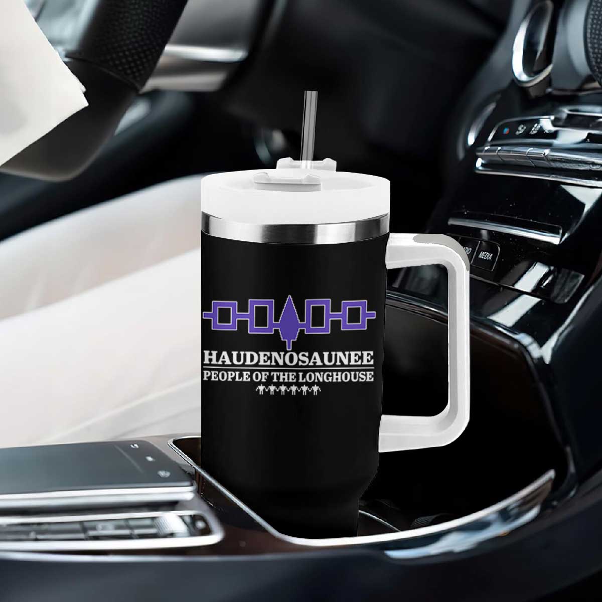 Proud Haudenosaunee Tumbler With Handle Iroquois Flag People Of The Longhouse TS11 Print Your Wear