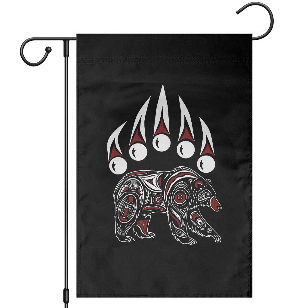 Native American Alaska Grizzly Bear Claw Indian Pride Garden Flag TS11 Black Print Your Wear