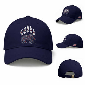 Native American Alaska Grizzly Bear Claw Indian Pride Baseball Cap