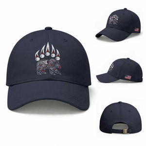 Native American Alaska Grizzly Bear Claw Indian Pride Baseball Cap
