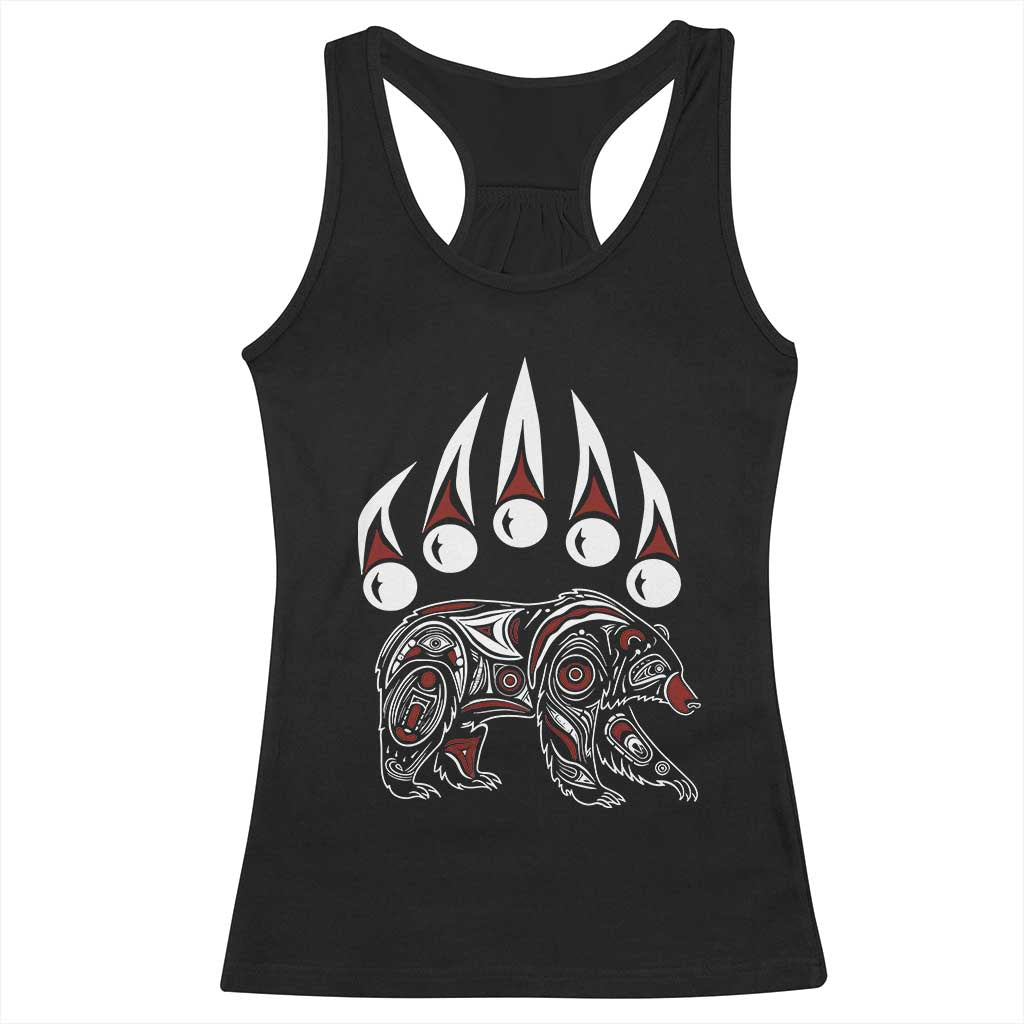 Native American Alaska Grizzly Bear Claw Indian Pride Racerback Tank Top TS11 Black Print Your Wear